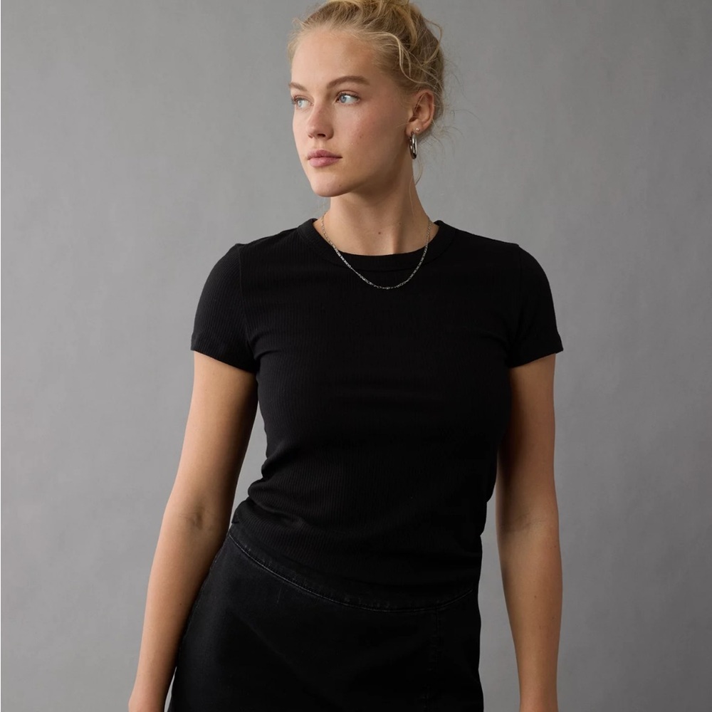 American Eagle Outfitters Hey Baby Ribbed Tee